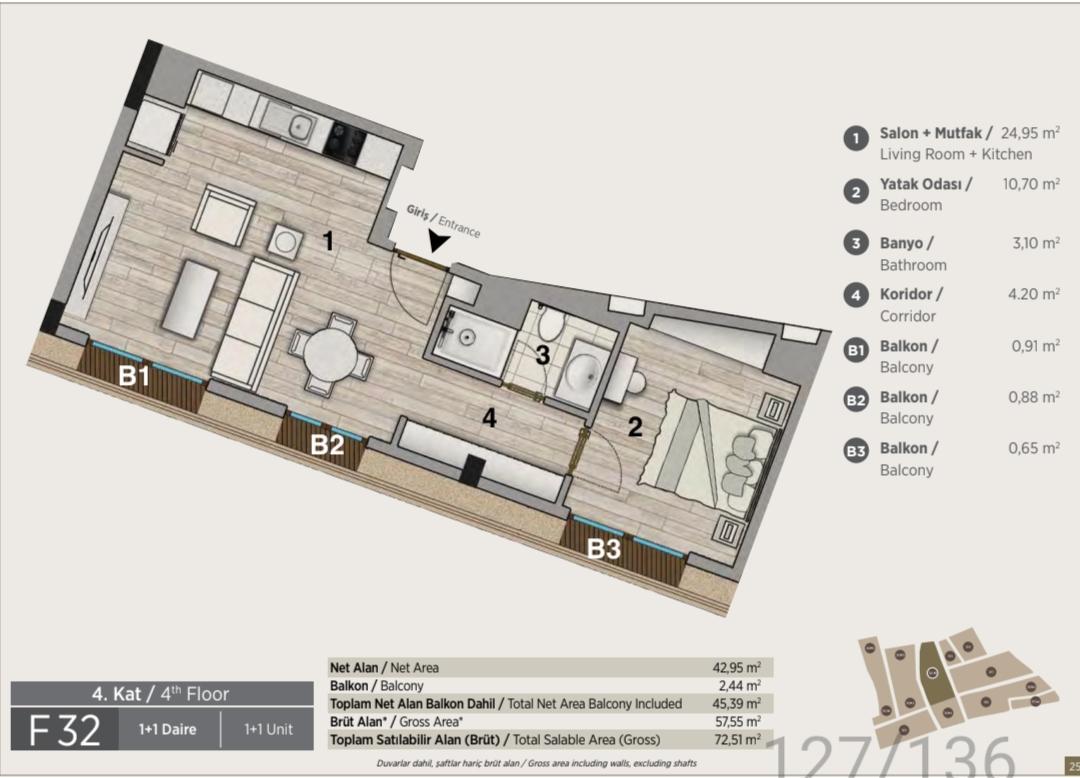 Luxury 1+1 Apartment in Beyoğlu Taksim 360 Project - Eligible for Citizenship