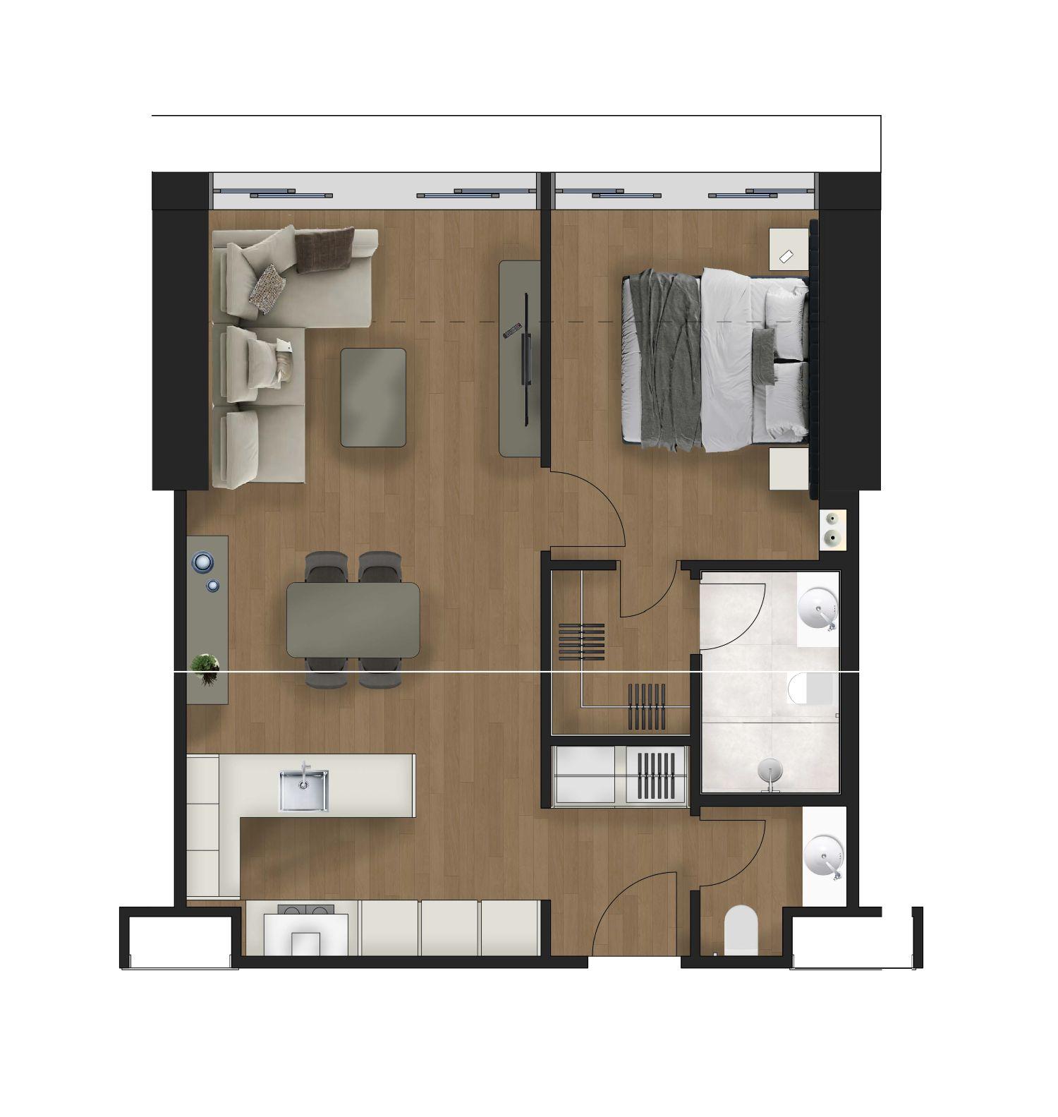 شقة بغرفة نوم واحدة في قلب شيشلي - مناسبة للحصول على الجنسية