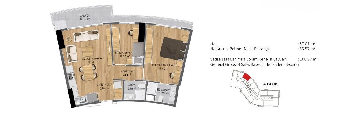 Büyükçekmece’de Demir Life Projesinde Satılık Lüks 2+1 Daire