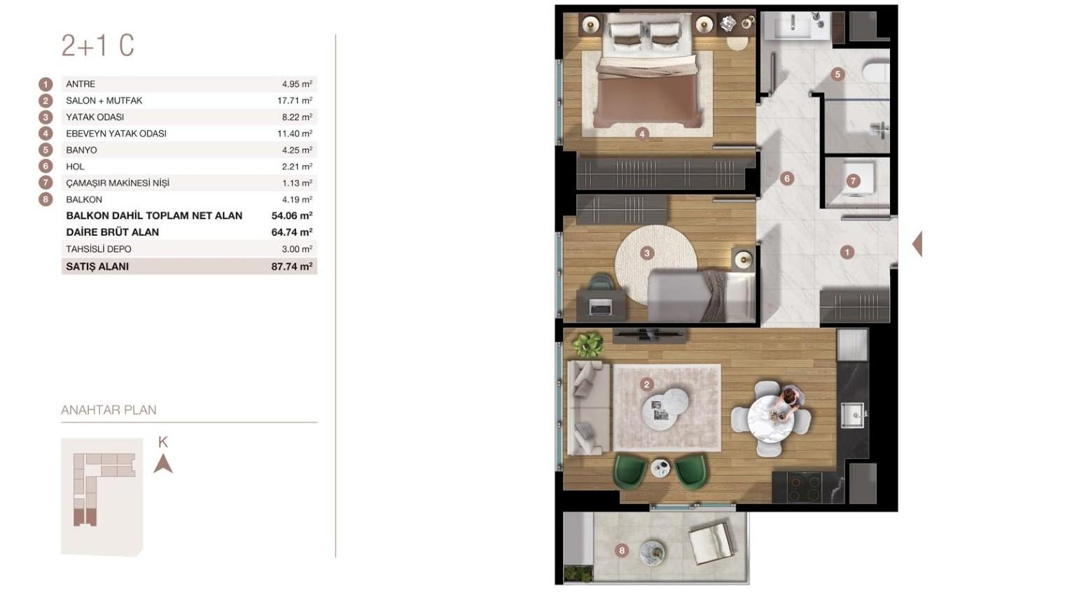 2+1 Apartment in the Heart of Topkapı, Close to Metro in Tenet Topkapı Prime - Suitable for Citizenship