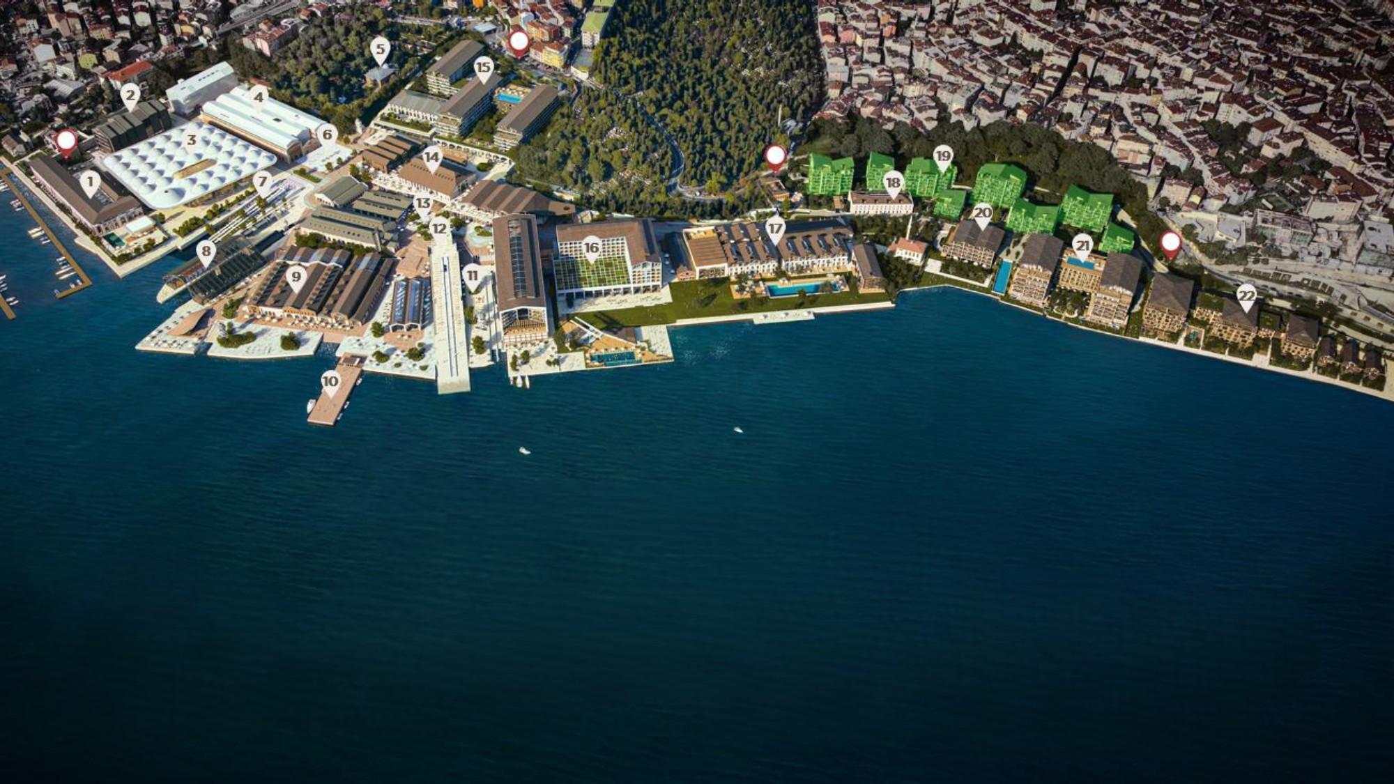 Luxury 1+1 Waterfront Apartment in Tersane Istanbul - Suitable for Citizenship