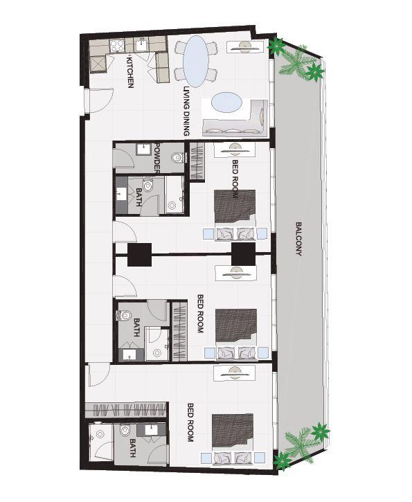 The Community Sports Arena - 3 Bedroom Apartment - Modern Apartments in Sports City