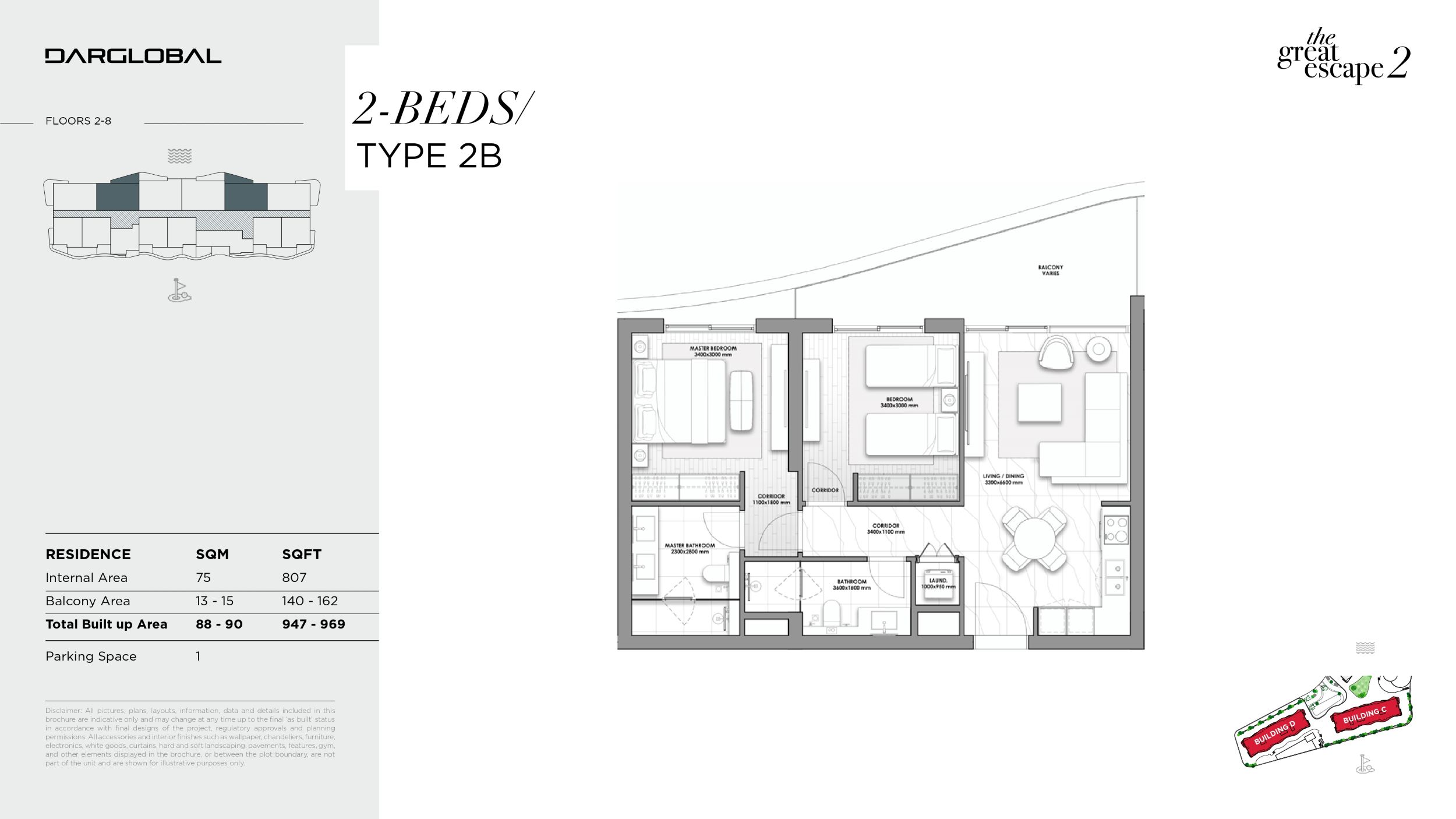 THE GREAT ESCAPE 2  -  Two Bedroom Apartment