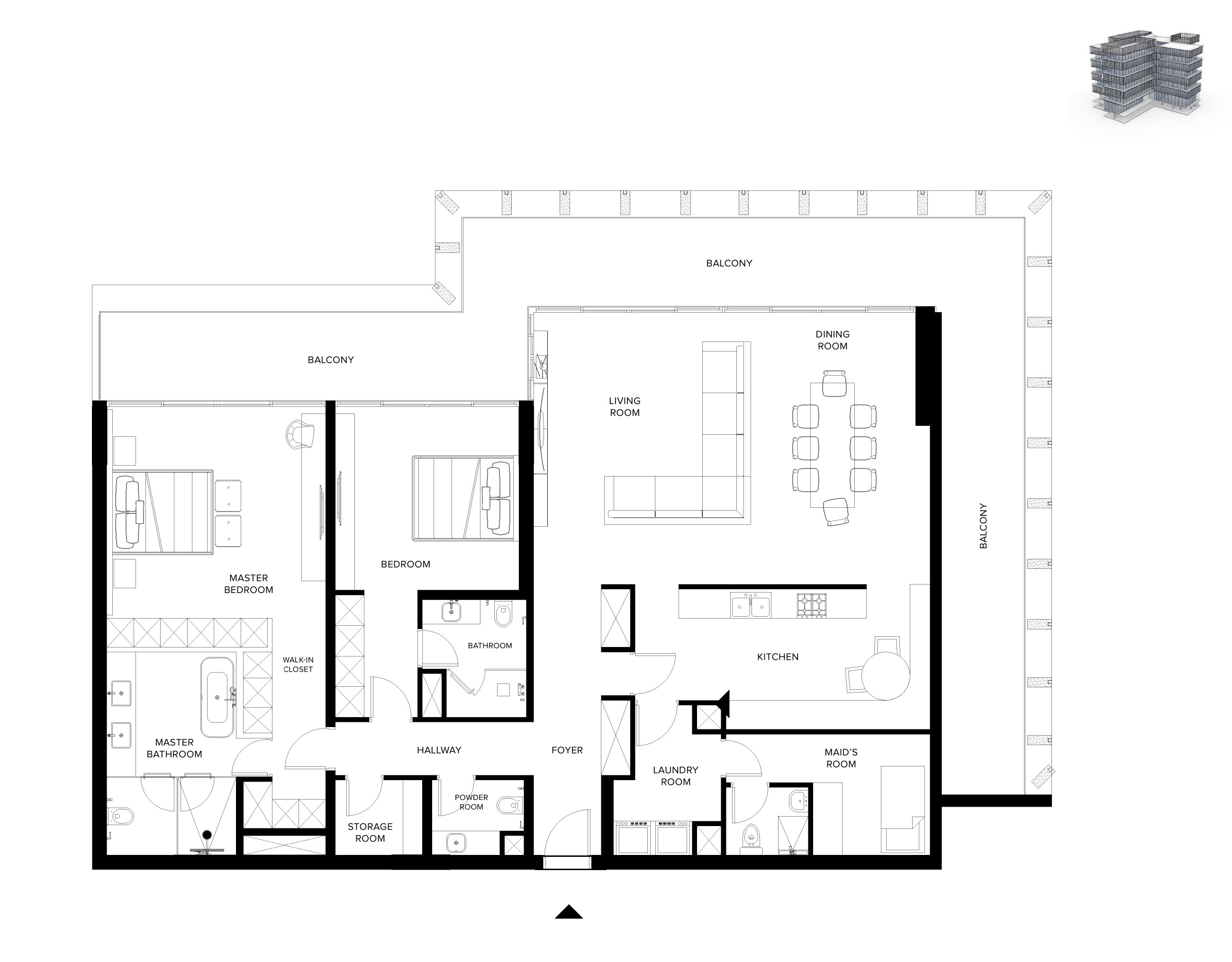 The Ritz-Carlton Residences -2 Bedroom Residences + Maid Room