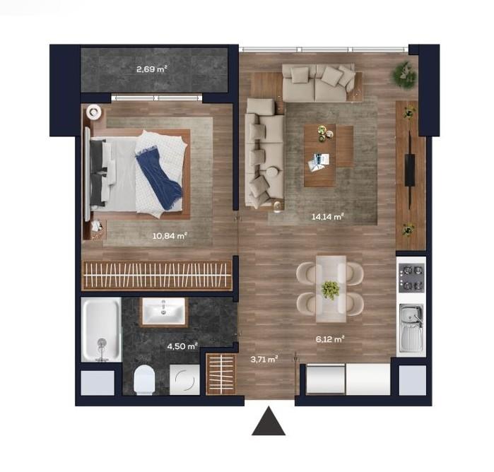 TOR Finance City: Luxury 1+1 & 2+1 Apartments in Ümraniye - Suitable for Citizenship