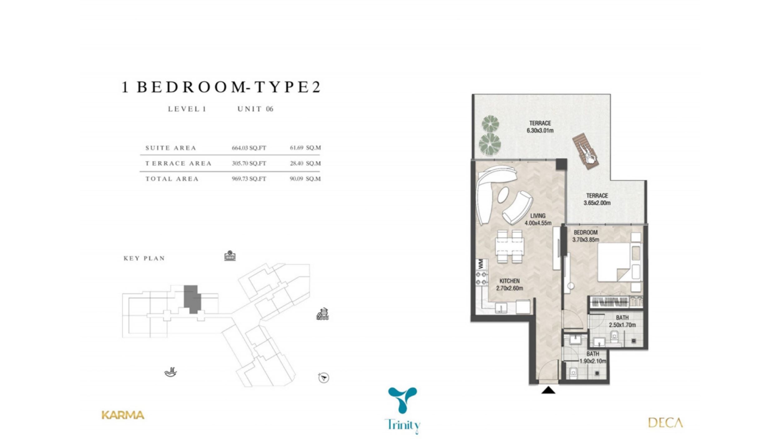 Trinity Residences - 1 Bedroom Apartment