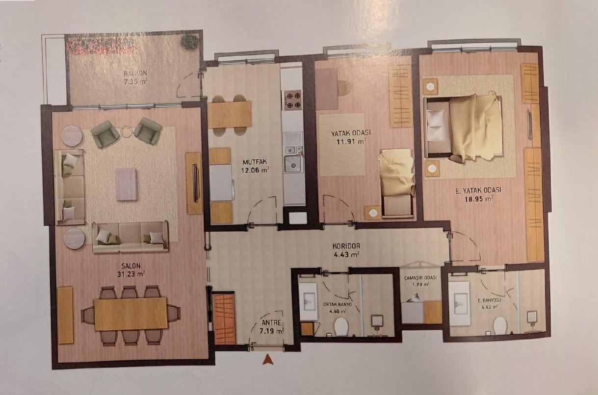 İstanbul’un Kalbinde Modern 2 Odalı Daire