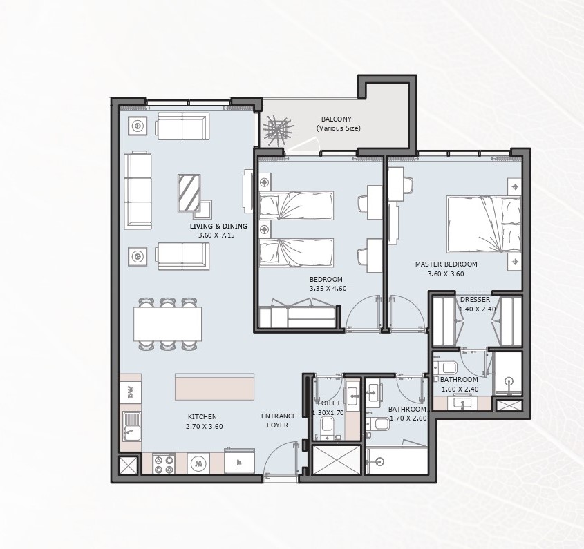 Verdana V Residence - 2 Bedroom Residence