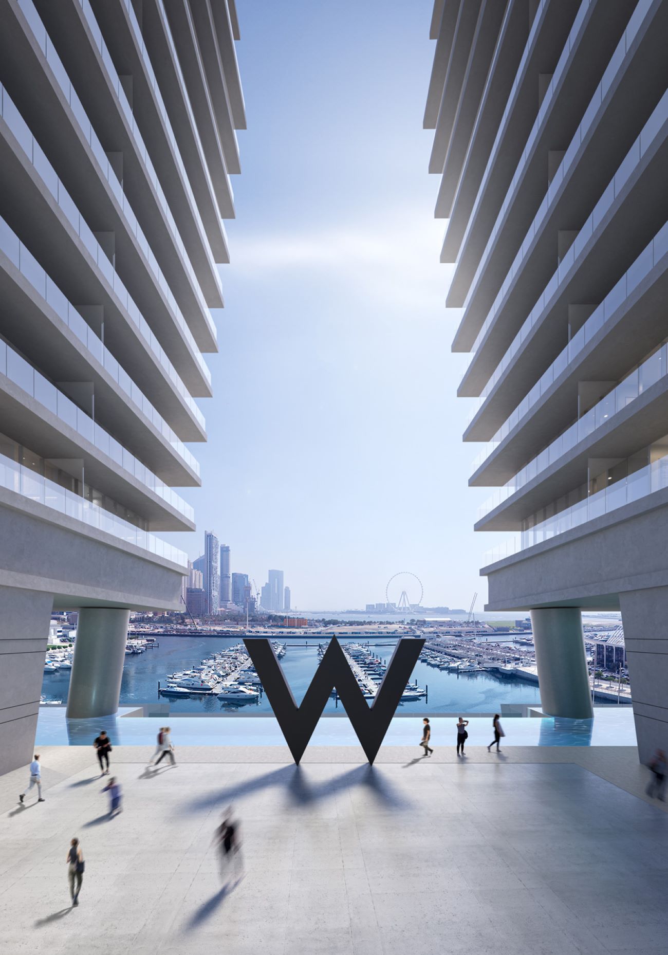 W Residences at Dubai Harbour - 4 Odalı Daire + Hizmetli Odalı + Çalışma Odalı