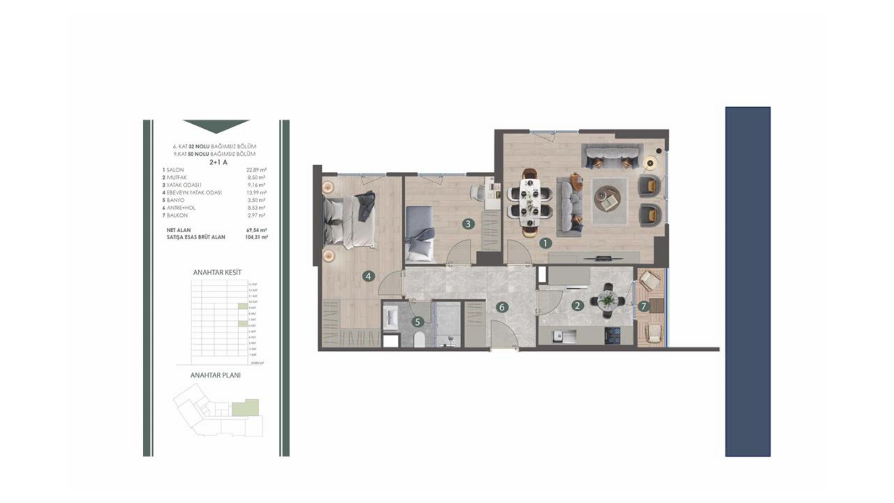 Zeytin Kule - Zeytinburnu - 2 Odalı Daire